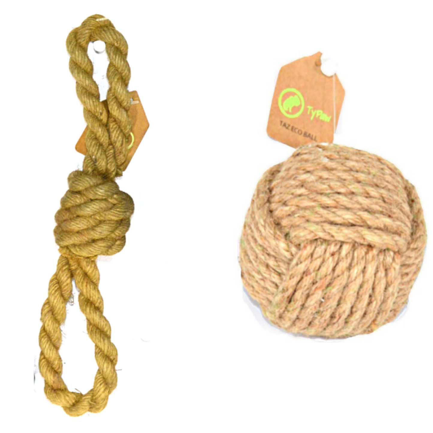 Jute Rope Toys | Natural | Chew-Friendly | Set of Two