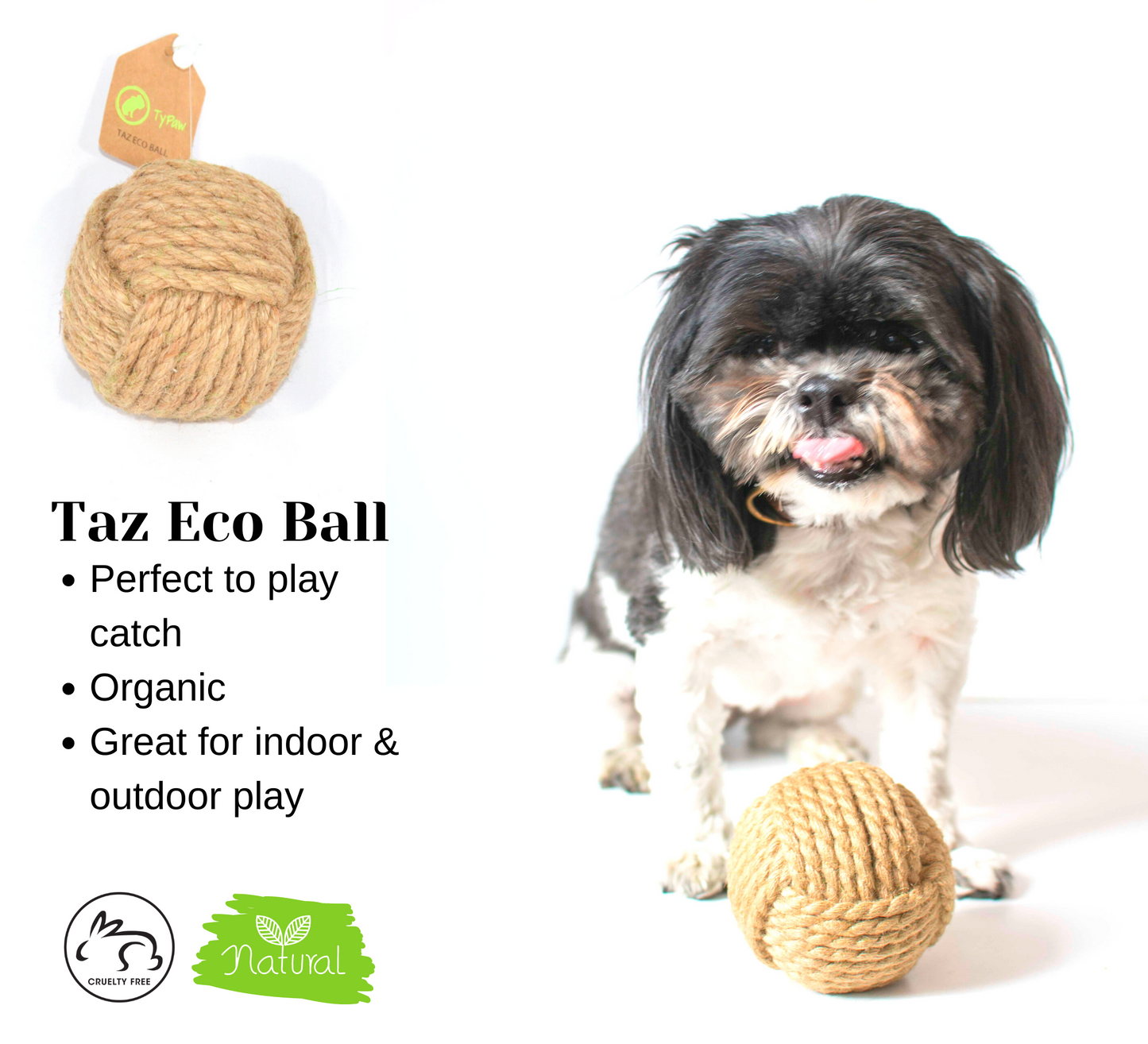 Organic Jute Rope Toys - 2 in a box
